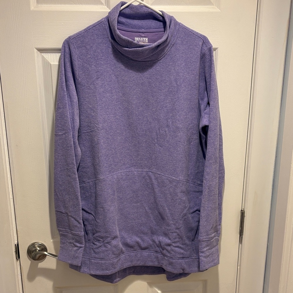 Duluth Trading Co Lavender Turtleneck Top